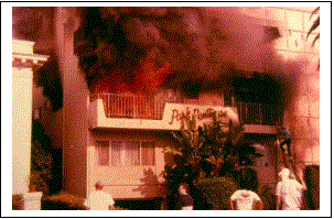 Exterior fire extension example